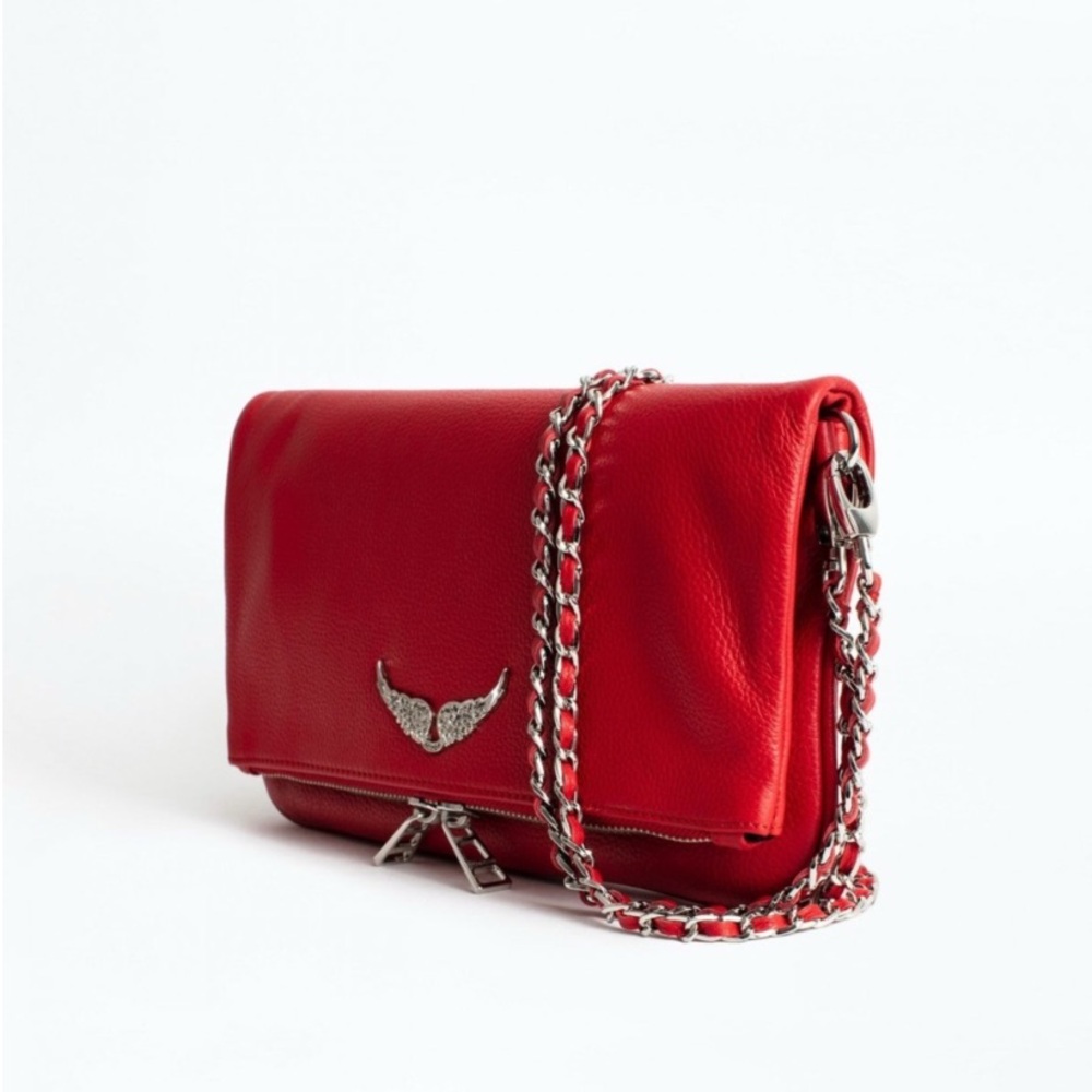 Zadig & Voltaire Rock Bag – Red Leather Crossbody / Clutch